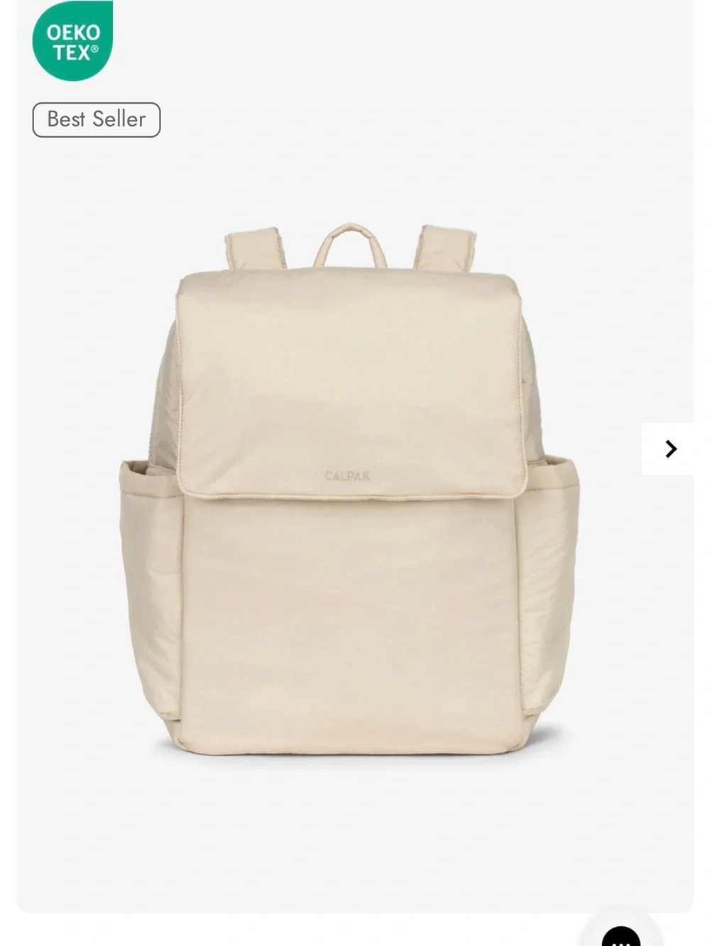 Calpak Diaper Backpack with Laptop Sleeve in Oatmeal